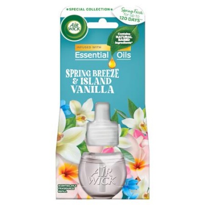 Illatosító készülék utántöltő, elektromos, 19 ml, AIR WICK "Life scents", tavaszi szellő és vanília