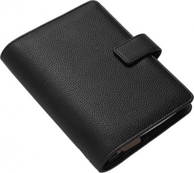 Kalendárium, gyűrűs, betétlapokkal, personal méret, FILOFAX "Camden", fekete