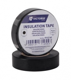 Szigetelőszalag, 18 mm x 20 m, VICTORIA FACILITY, fekete